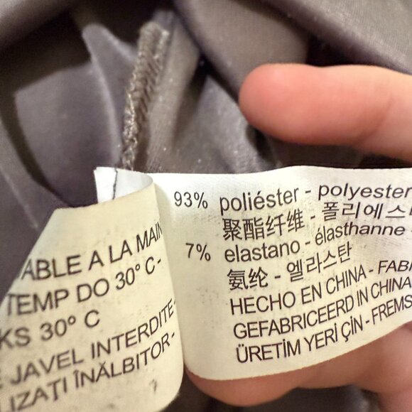 Women Zara Crew Neck Velvid Short Sleeve Midi T-Shirt Dress in Taupe Size Medium - Picture 7 of 7